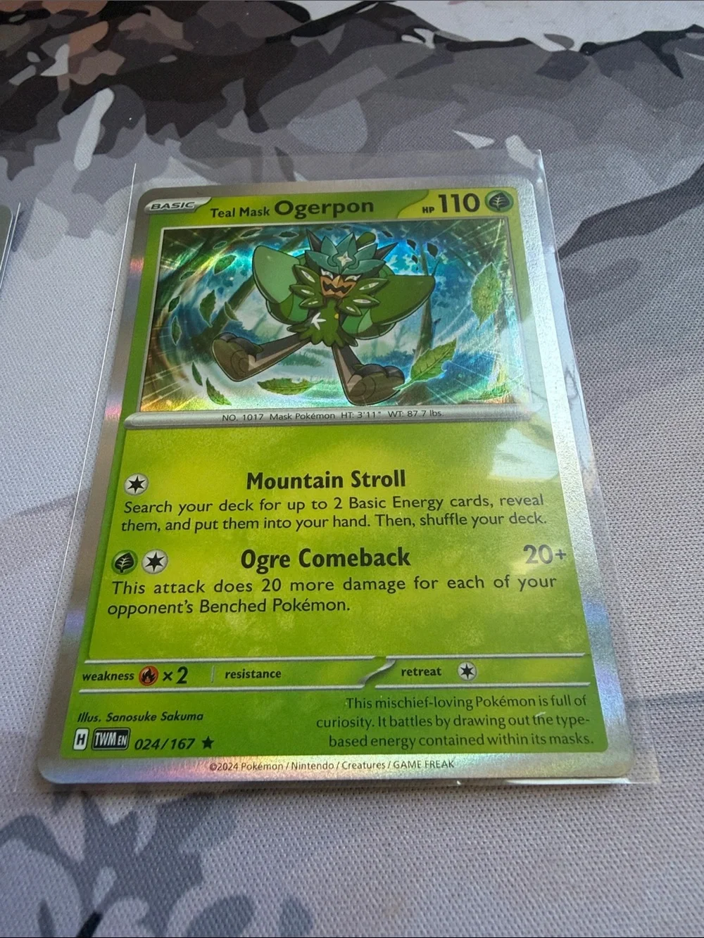 Teal Mask Ogerpon Pokémon Card Lot | 2 Cards Holo Promo Card ✨5/$25✨